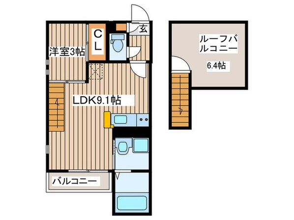 GRANDTIC薬師堂の物件間取画像